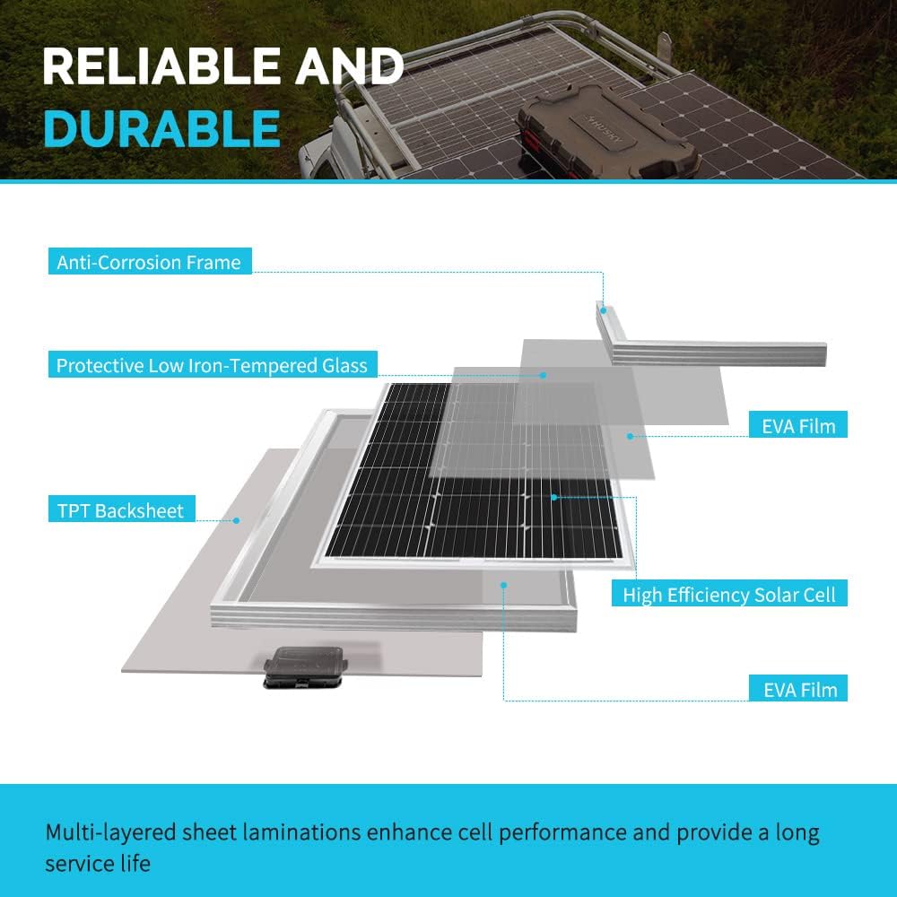 400 Watt 12 Volt 4 Pcs 100W Panel 40A MPPT Charge Controller Bluetooth Module Solar Power System B668413