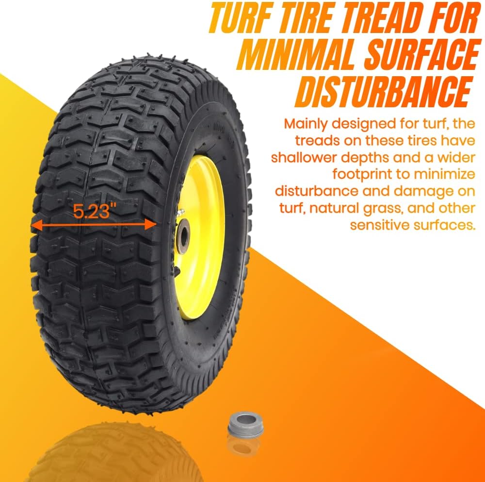 (2 Pack) 15" x 6.00-6" Front Tire and Wheel Assemblies Q900440