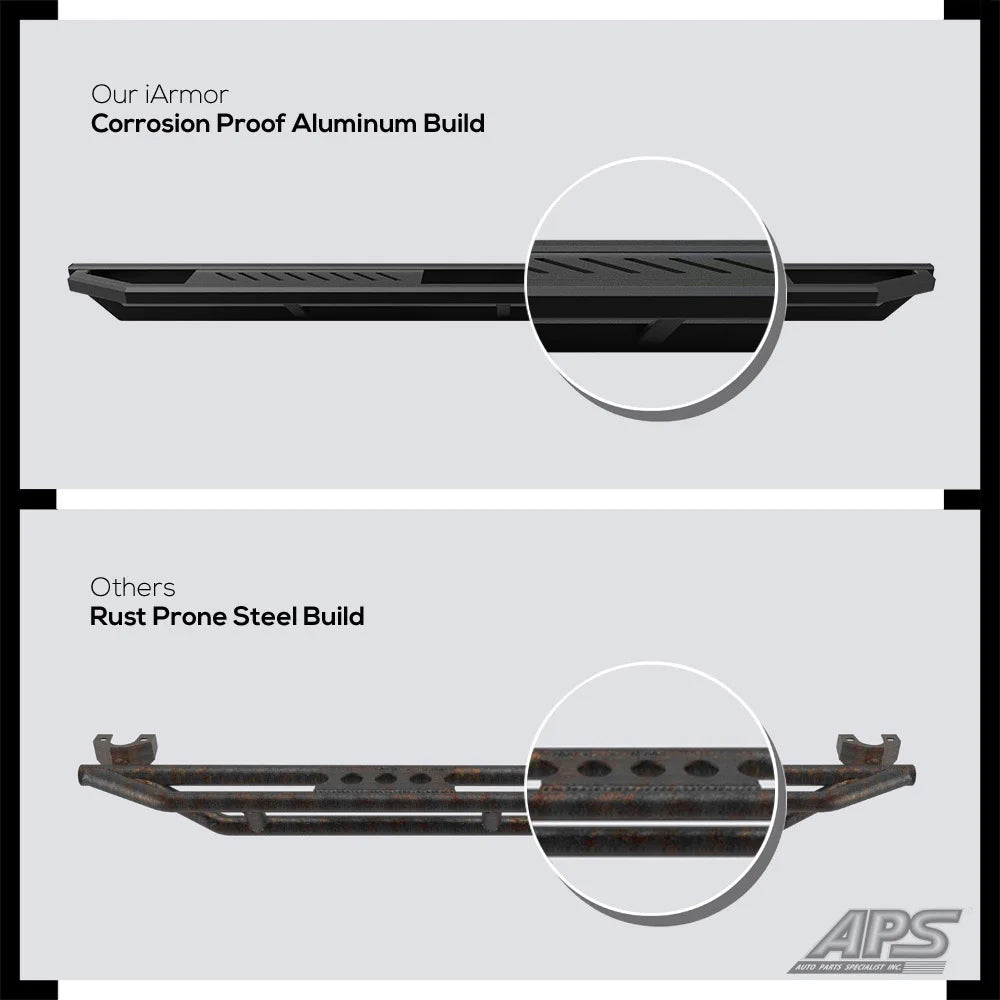 Black Aluminum Running Boards Side Steps M738