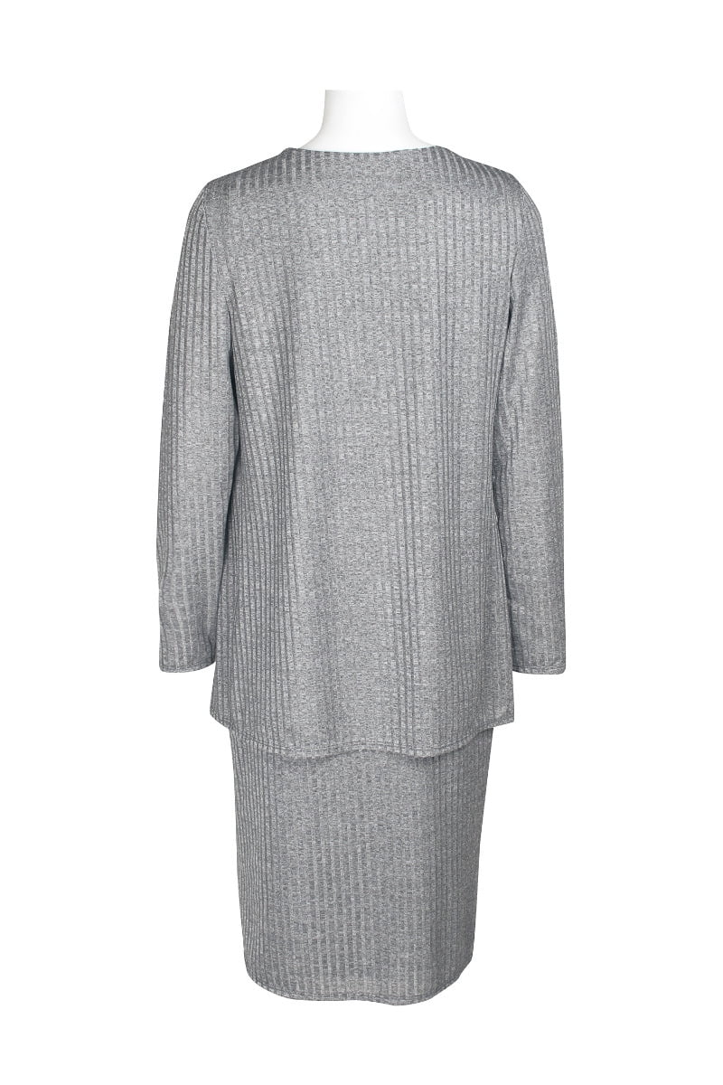 Grey Mock Jacket Dress T666
