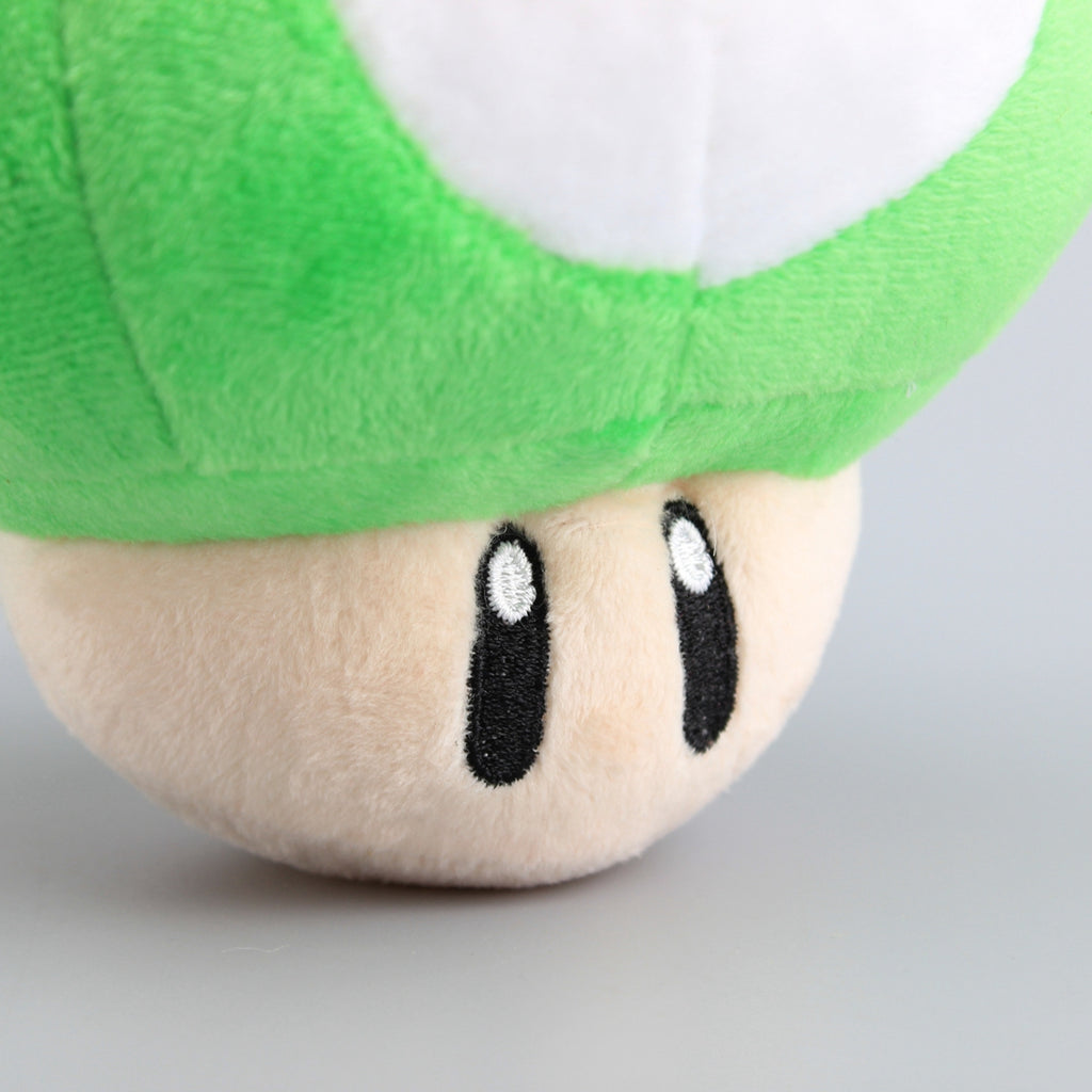 Super Mario Green 1-Up Mushroom Stuffed Plush 6'' B9500