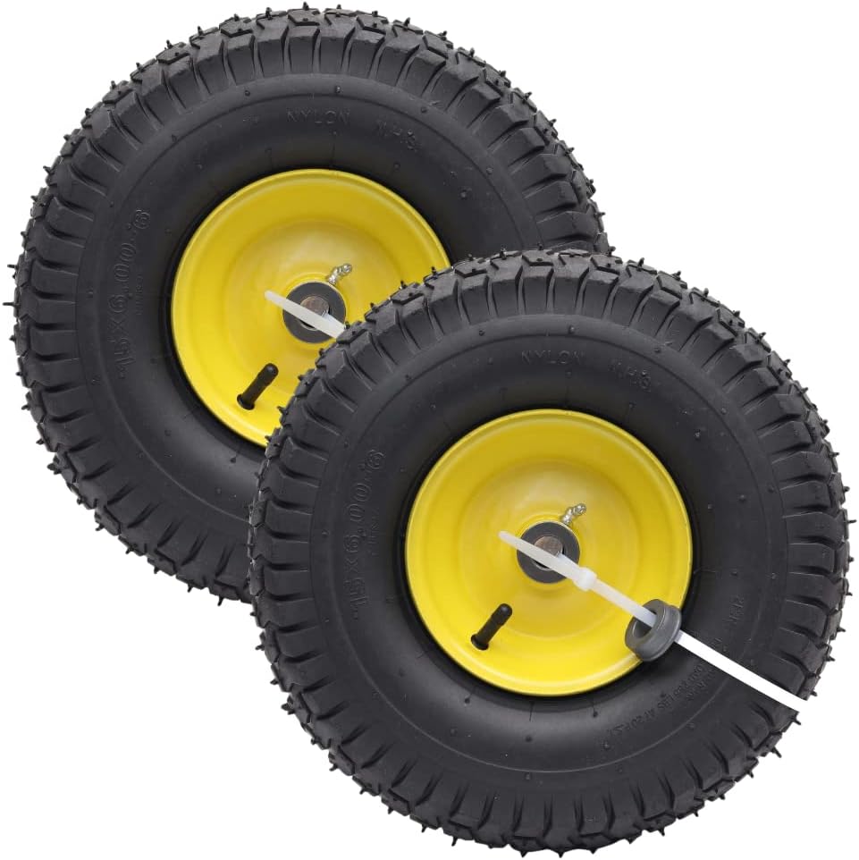 (2 Pack) 15" x 6.00-6" Front Tire and Wheel Assemblies Q900440