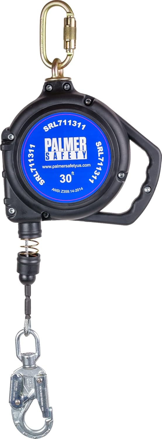 30 FT. Self Retracting Lifeline Galvanized Cable with Steel Snap Hook A5039