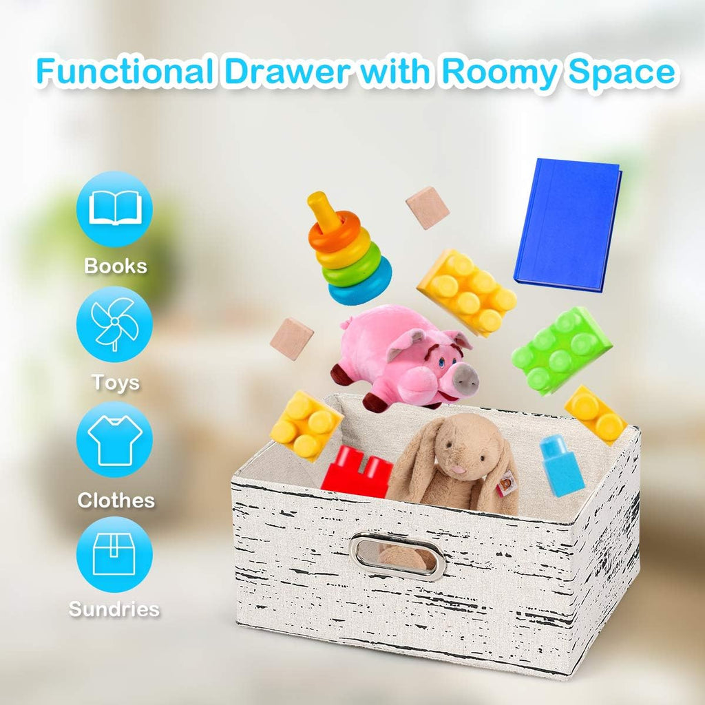 3 Fabrics Storage Drawer Units with Wood Frame B719