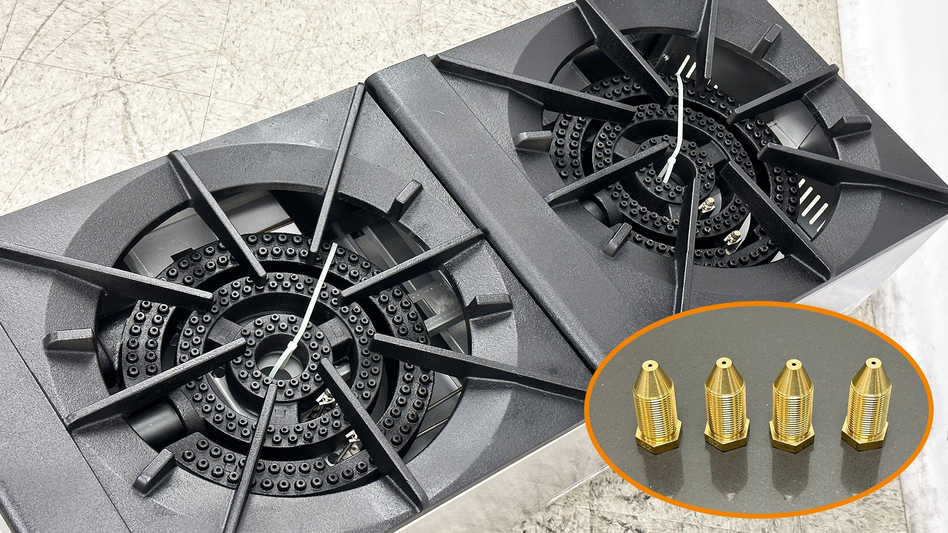 18ins Double Hole Stock Pot Range T4457