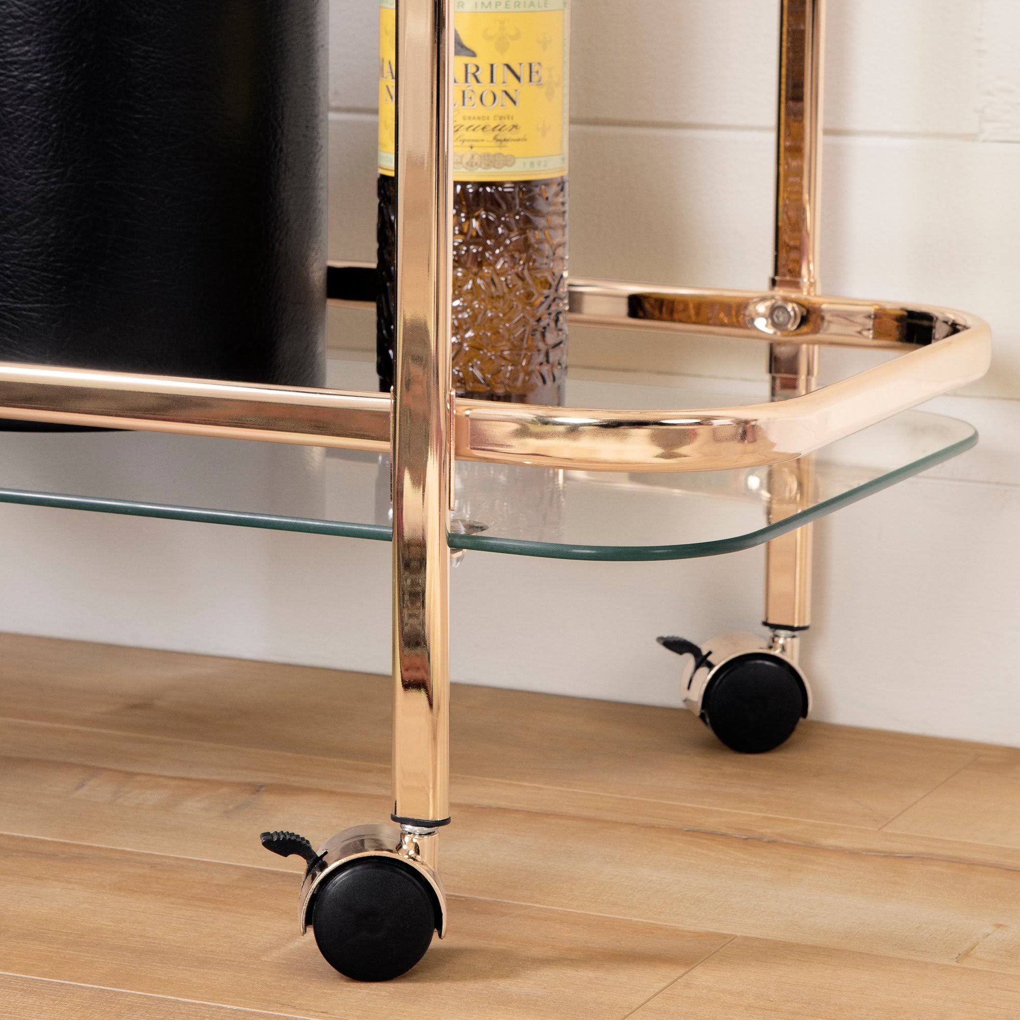 Gold Glass Bar Cart H517