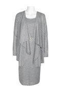 Grey Mock Jacket Dress T666