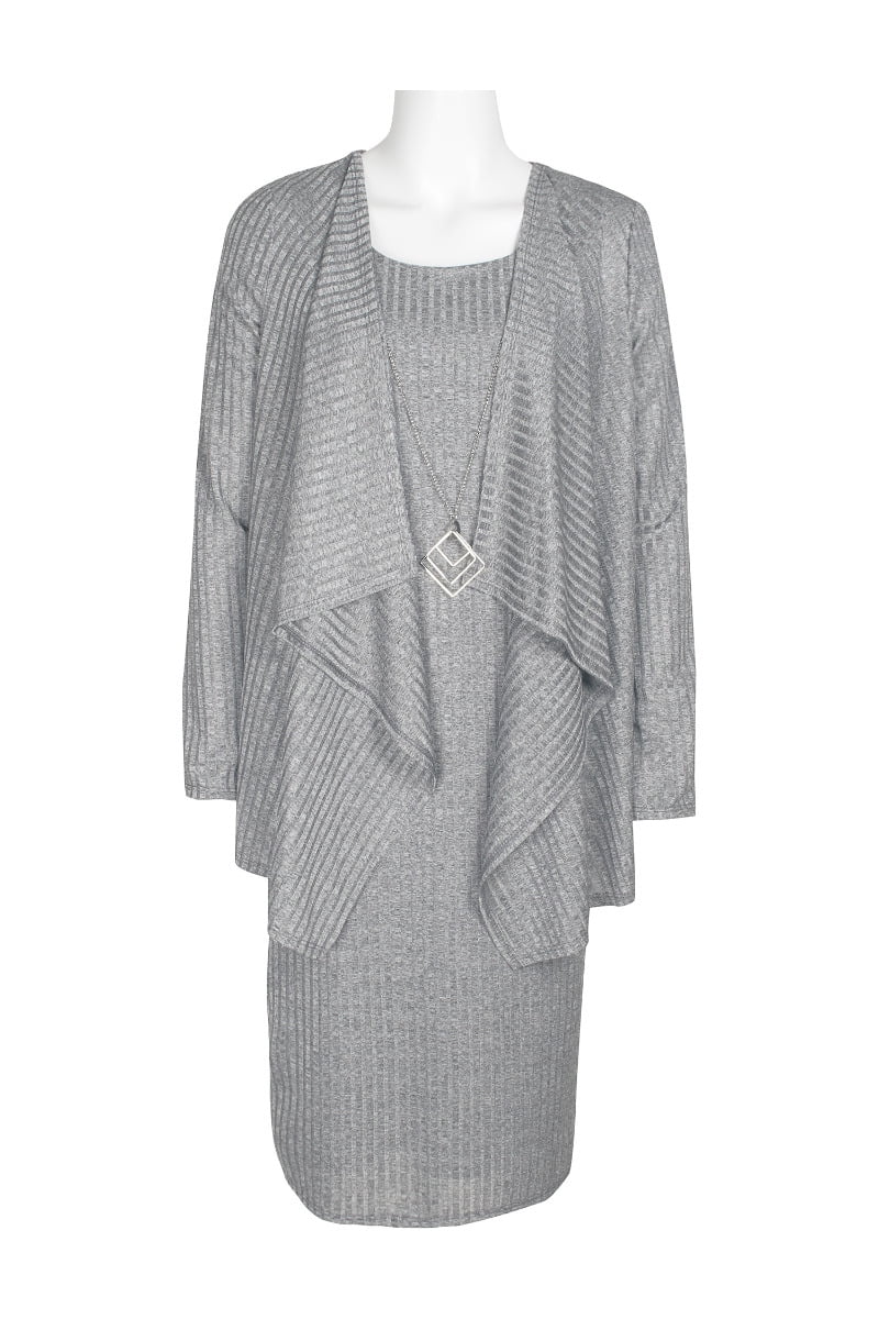 Grey Mock Jacket Dress T666