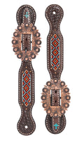 Dark Oil Ladies Spur Straps Y6954