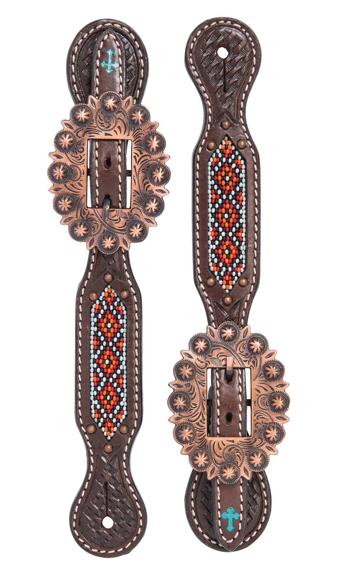 Dark Oil Ladies Spur Straps Y6954
