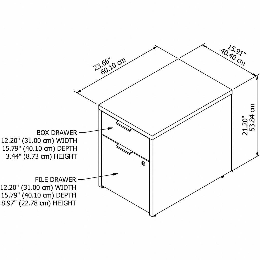Storm Gray 2 Drawer File Cabinet H48122