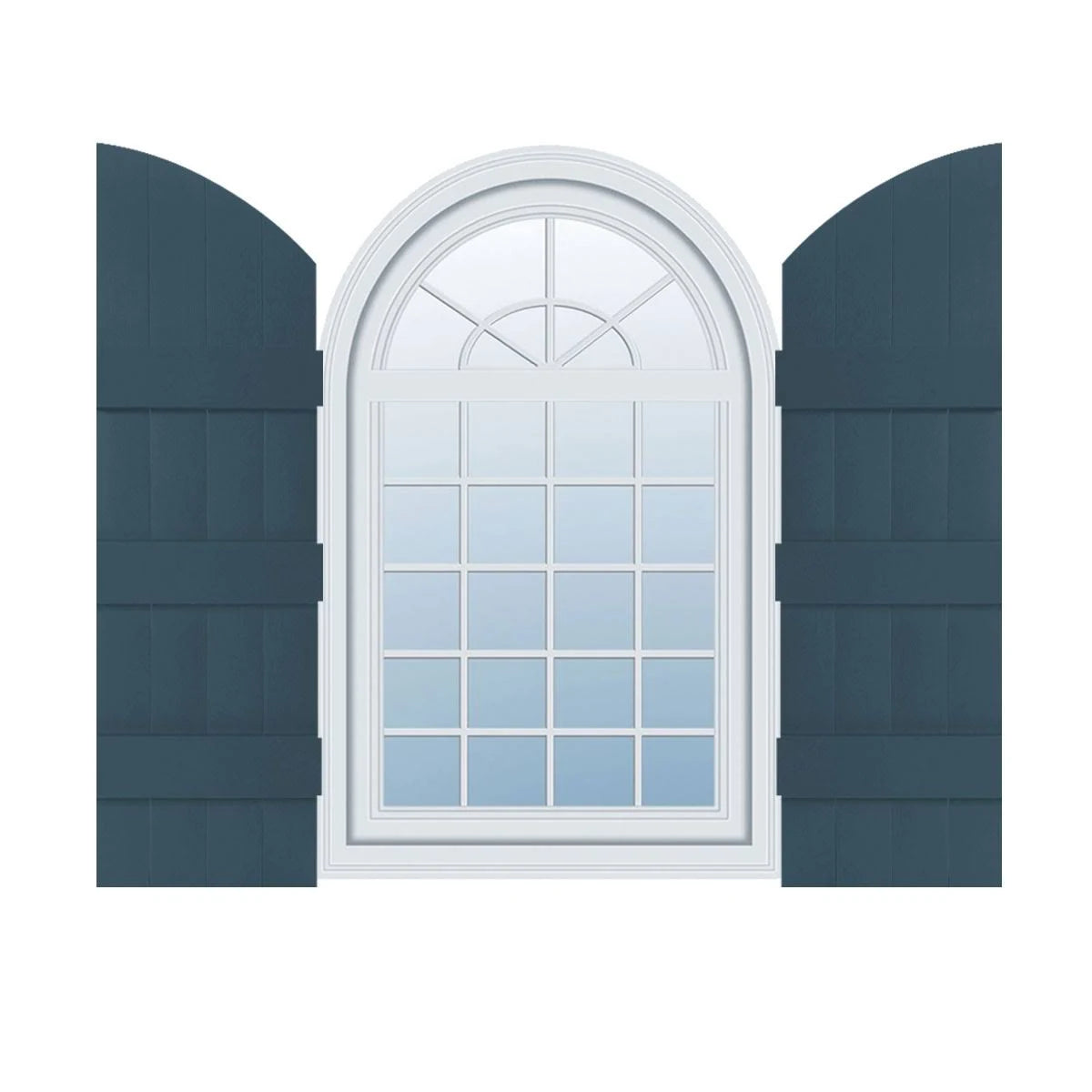 14 inchw x 80 inchh Vinyl Board-n-Batten Shutters C28048
