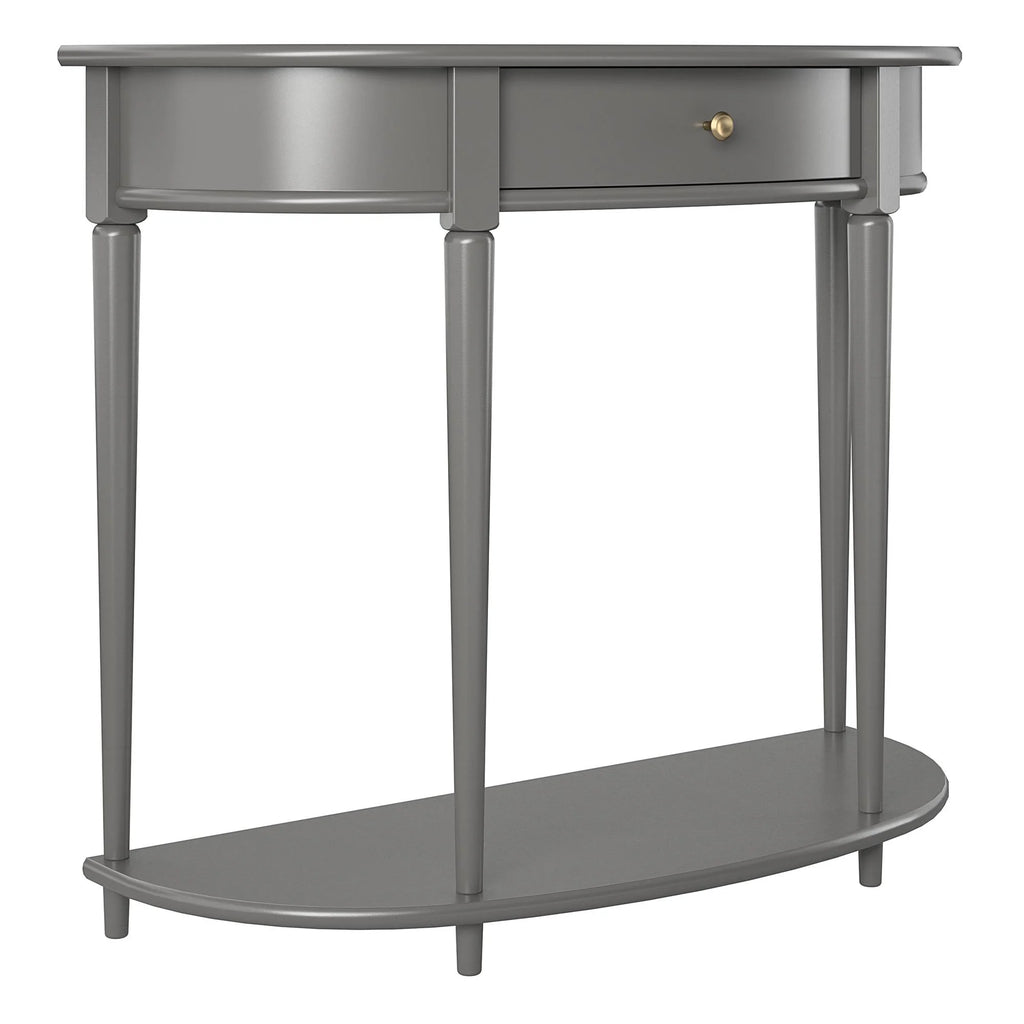 Gray Half-Moon Console Table I506