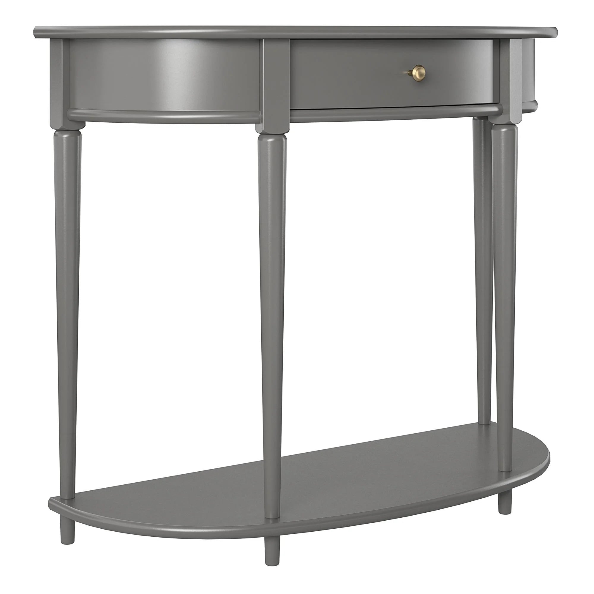 Gray Half-Moon Console Table I506