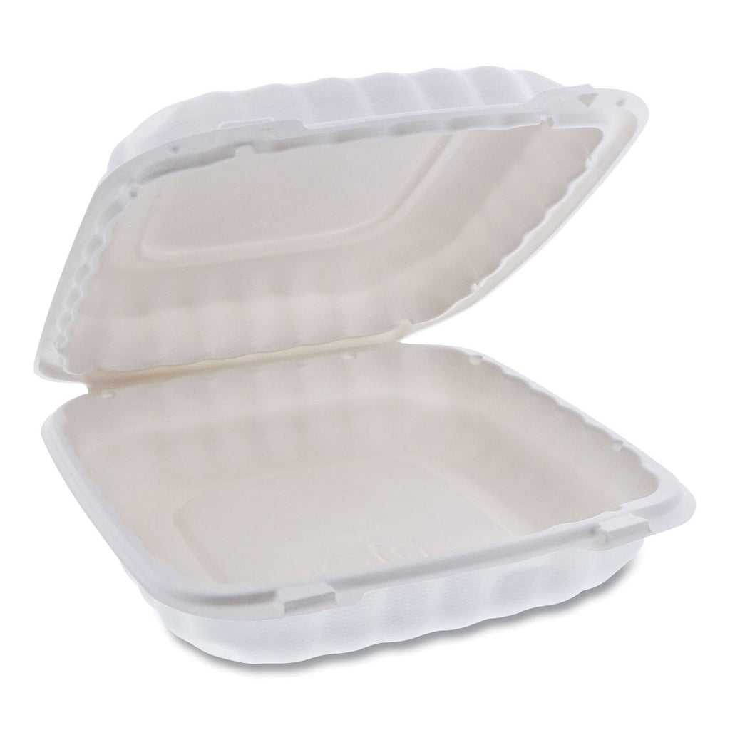 120 White Microwavable Hinged Lid Containers W96959