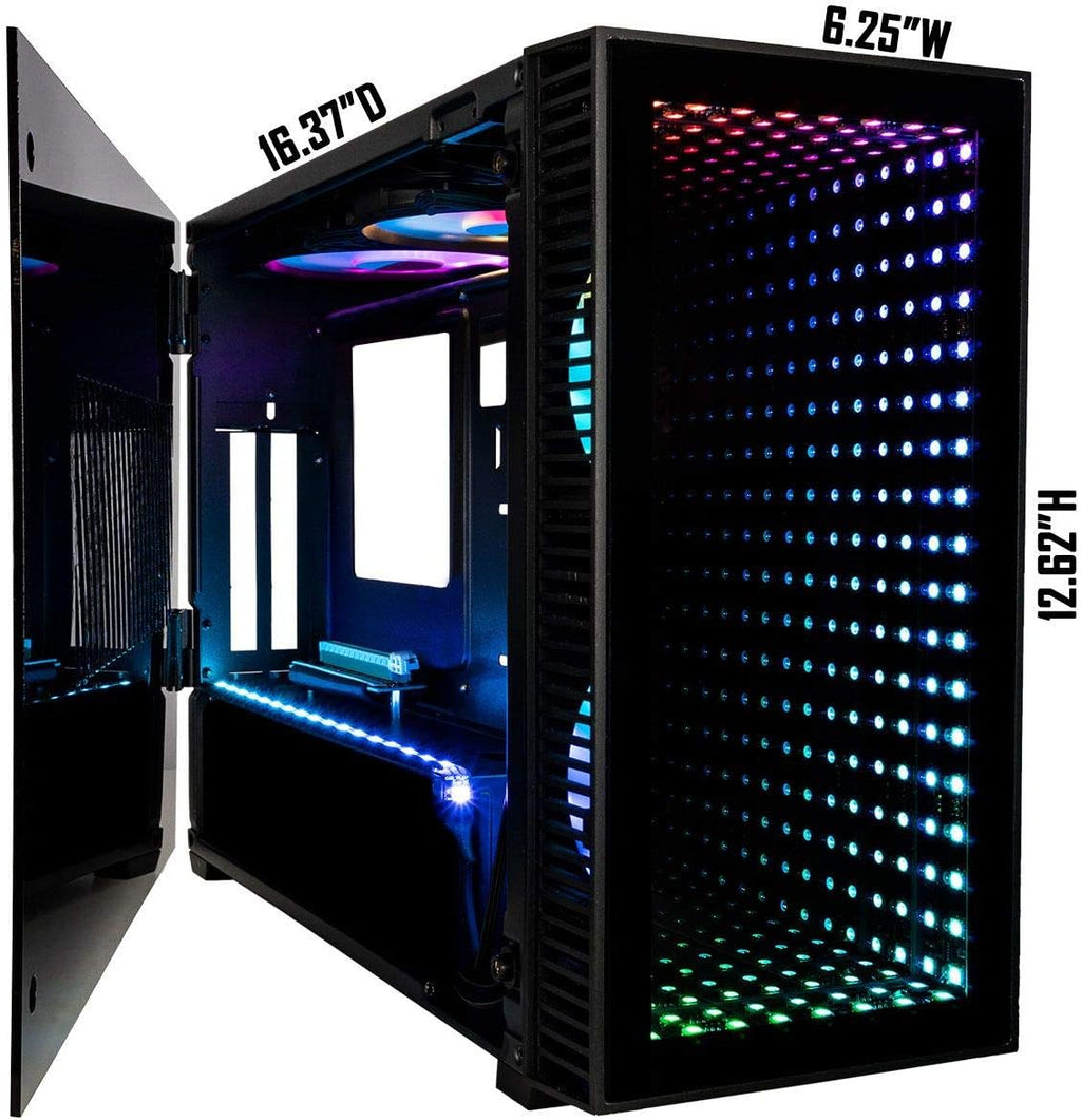 Mini ITX Desktop Case with Z390I Motherboard, Liquid CPU Cooler, and 650W Power Supply I881928