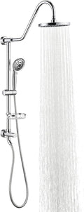 Chrome 8" Rain Shower System with Handheld and Stainless Steel Hose B571039
