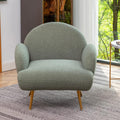 Green Upholstered Accent Chair with Metal Frame U136