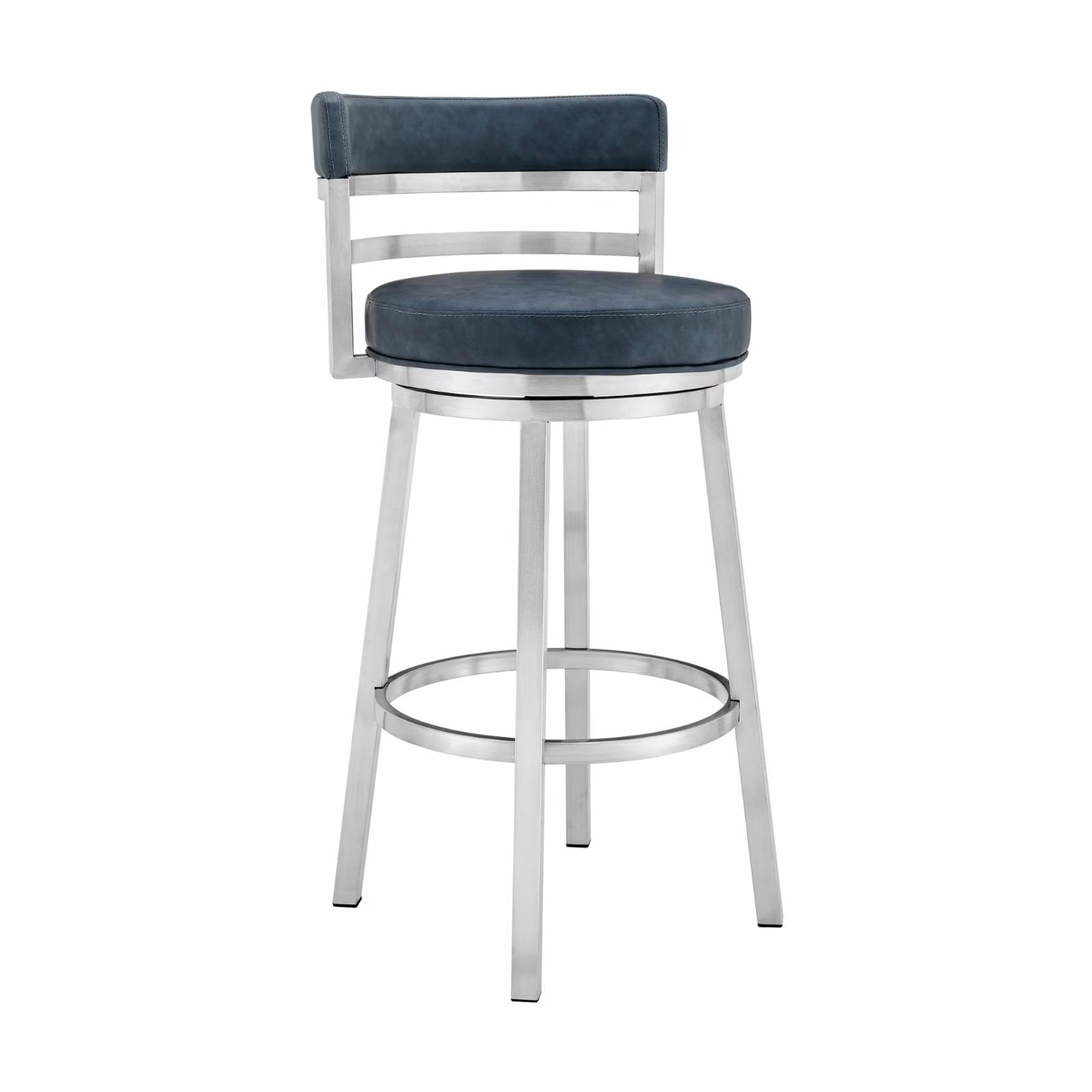 Faux Leather Swivel Bar Stool H6479