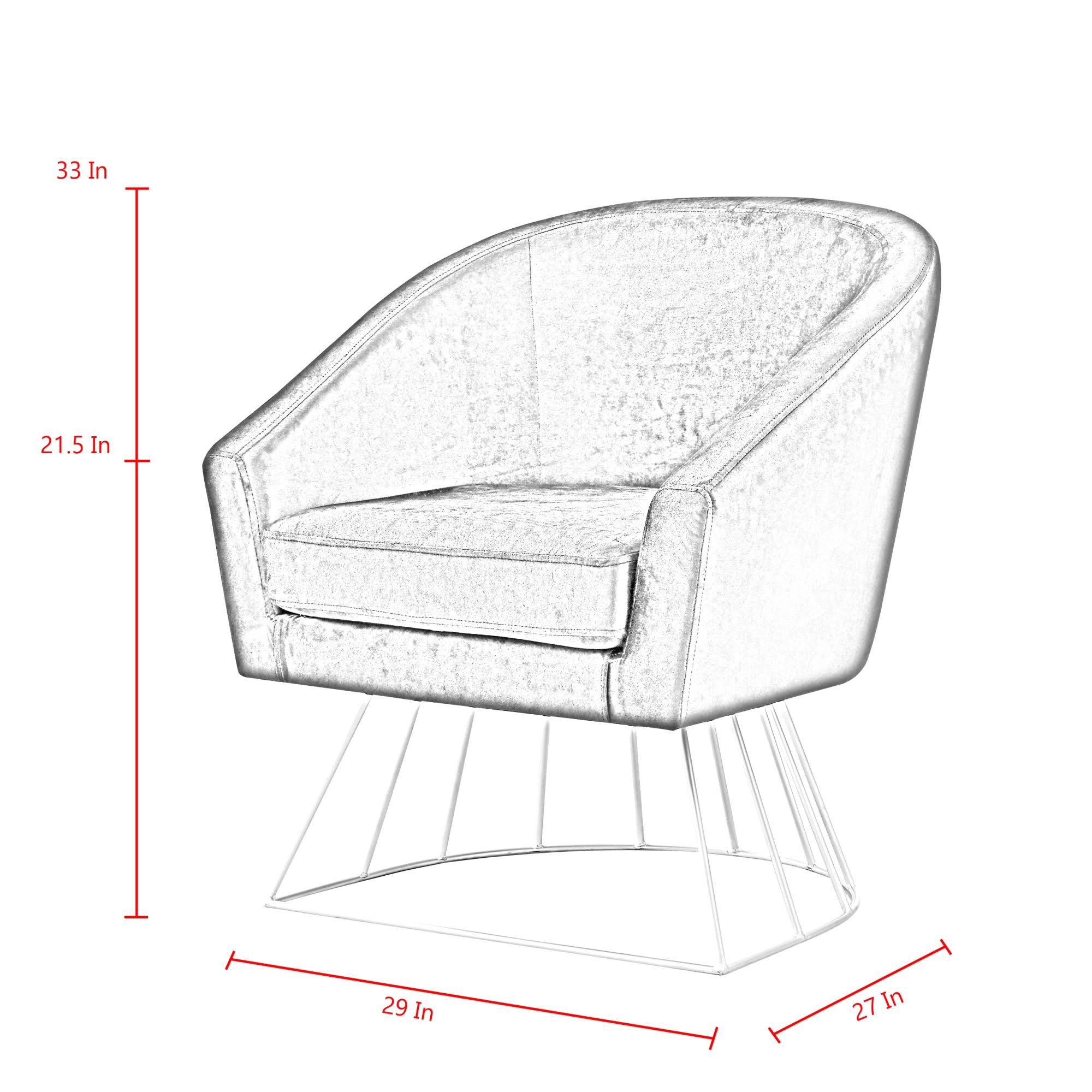 Velvet Accent Chair D1178