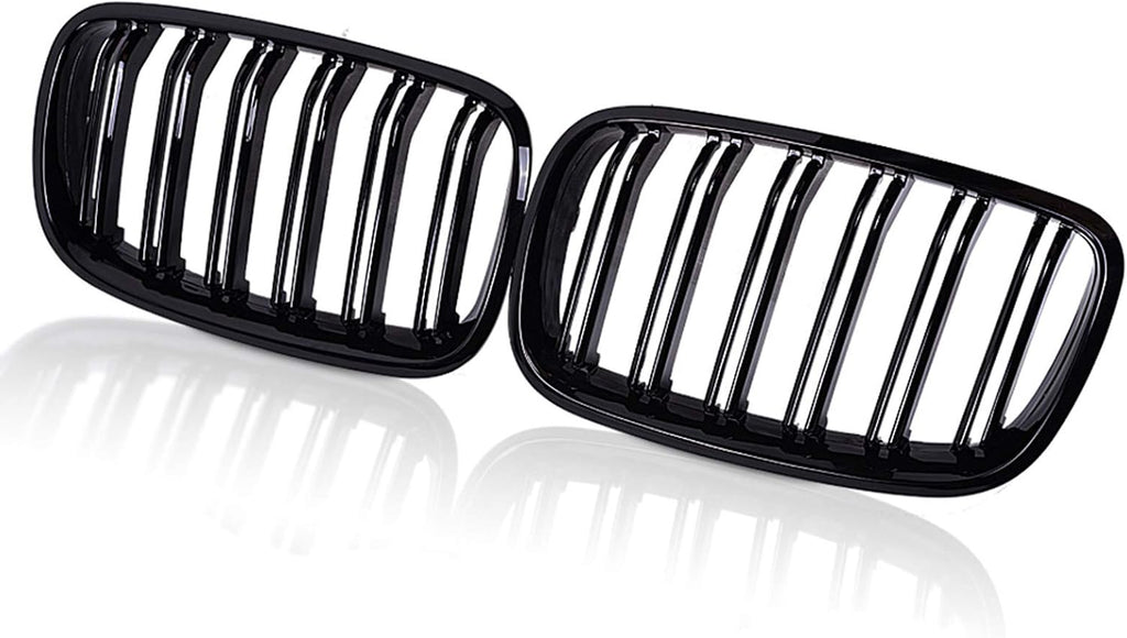Pair Front Kidney Grille Glossy Black Pack of 2 X2633