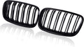Pair Front Kidney Grille Glossy Black Pack of 2 X2633