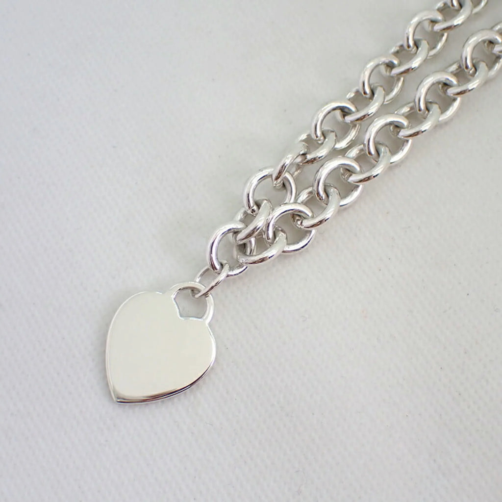 925 Heart Tag Pendant O246