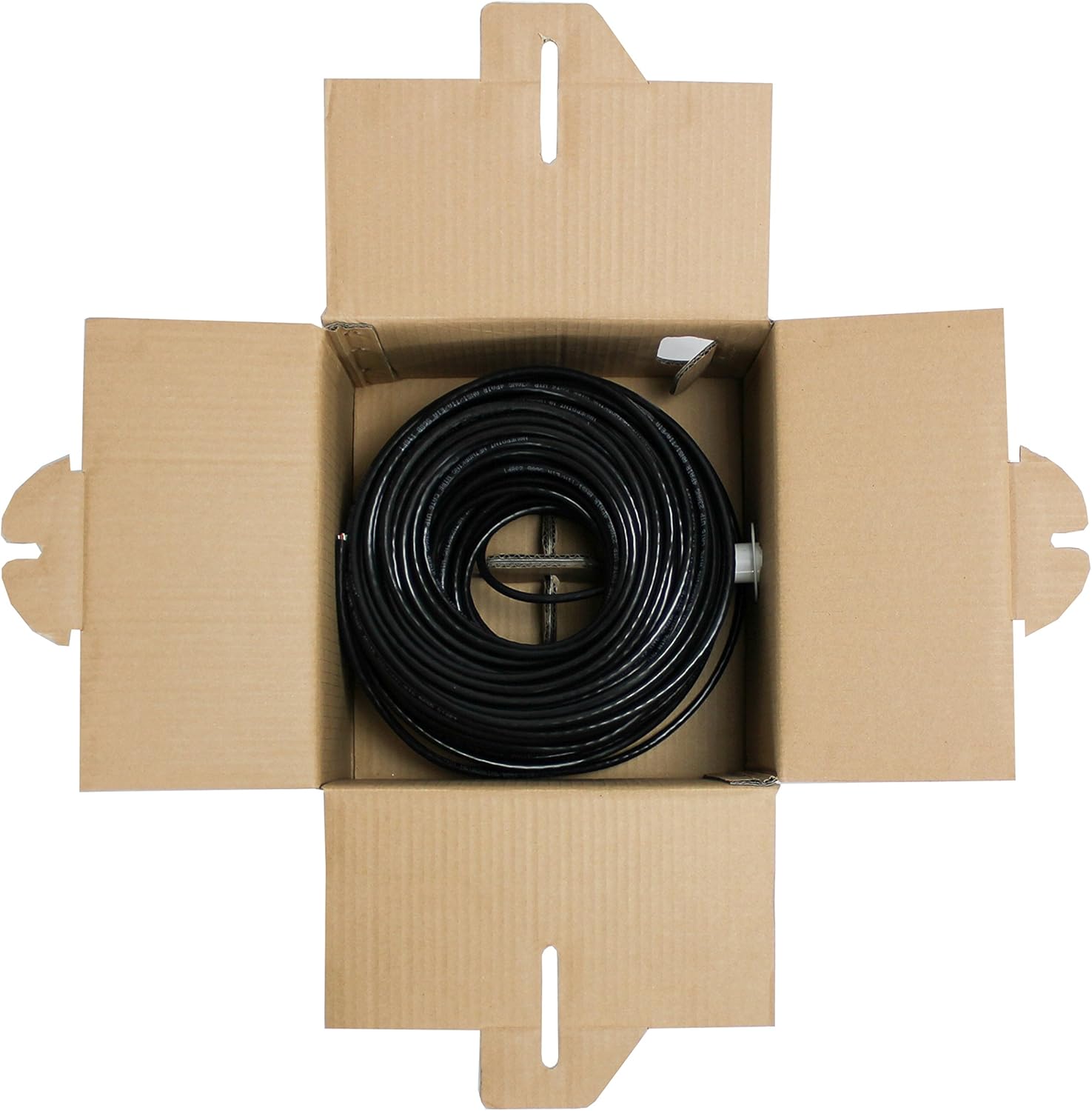 Cat6 250ft Black Solid Bulk Ethernet Cable 23AWG 4 Pair UTP Pack of 2 P5872
