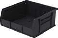 Plastic Storage Bin Hanging Stacking Containers, 11-Inch x 11-Inch x 5-Inch, Blue, 6-Pack U956241