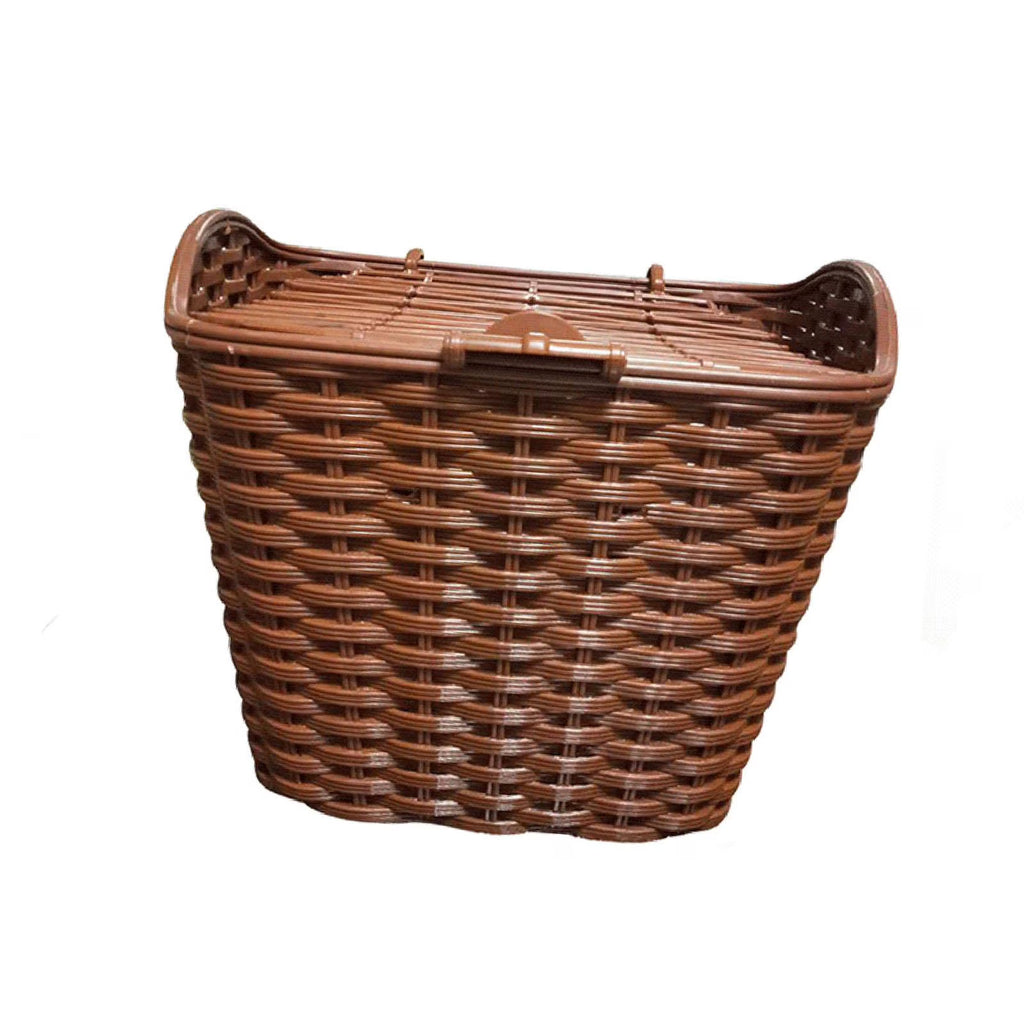 Woven Bike Basket with Lid Y8022