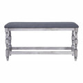 Antique White Wood Counter Height Dining Bench J18413
