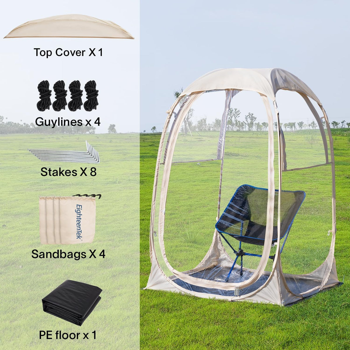 Clear Outdoor Bubble Tent J49422