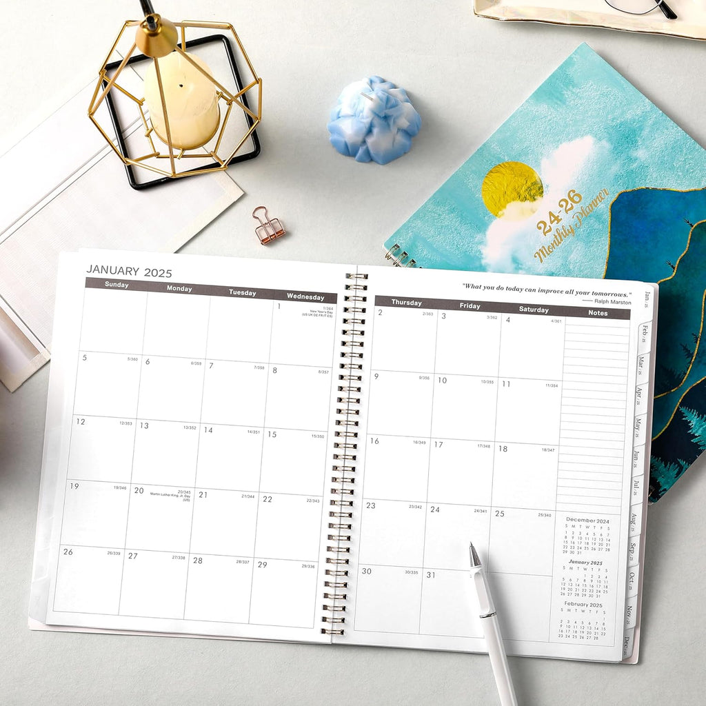 2-Year Monthly Planner 9" × 11" with Flexible Cover T385794