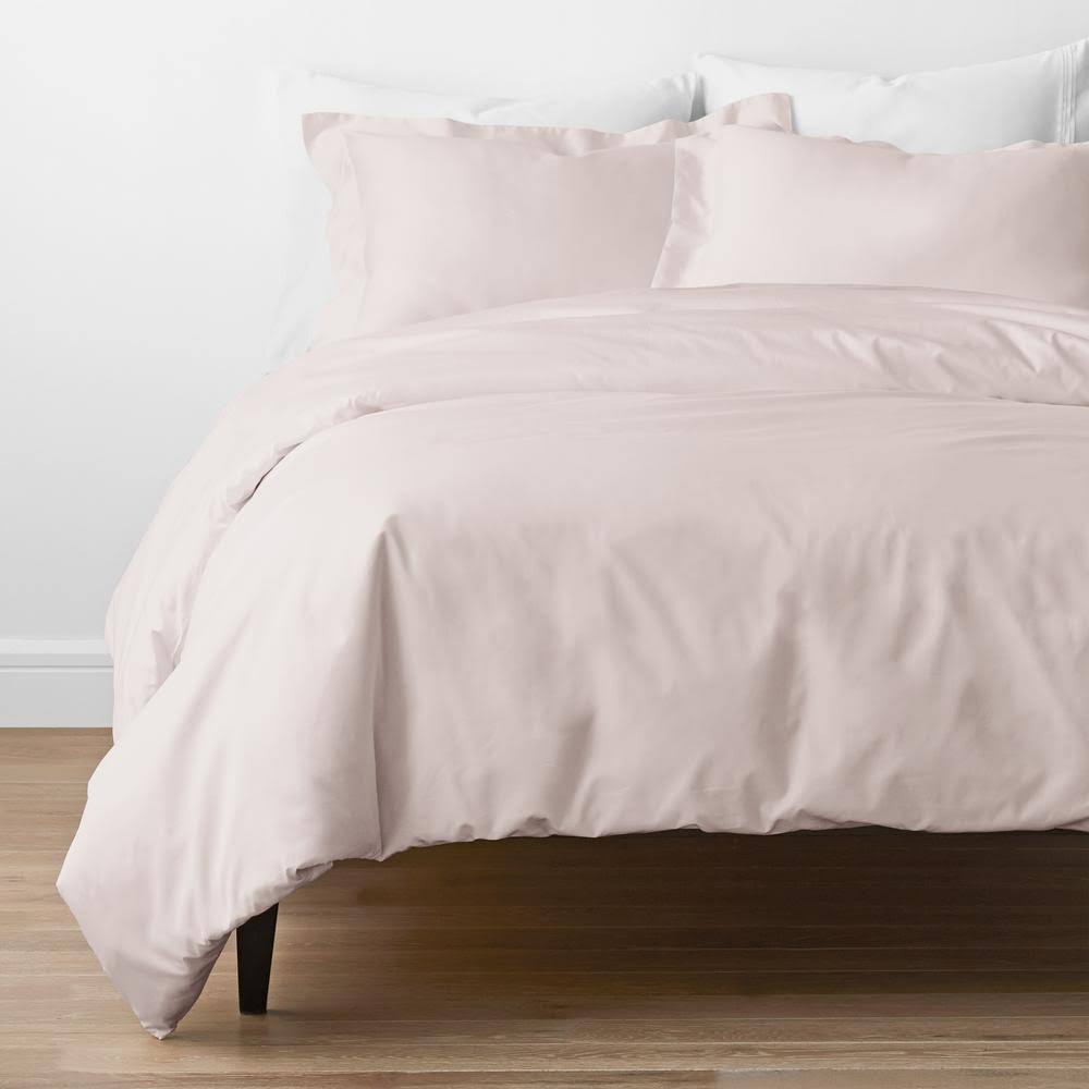 Pink Sand Solid Oversized Queen Egyptian Cotton Sateen Duvet Cover J487