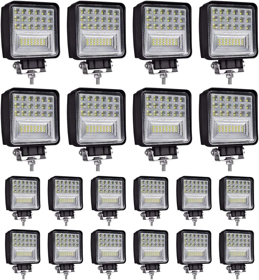 4 inch 126W Square LED Work Light (20 Pack) O27680