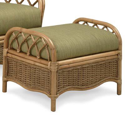 Green and Blue Stripe Rectangle Ottoman Z415