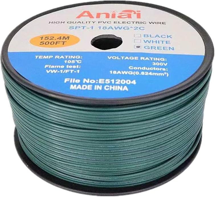18 AWG 500 Foot Spool Zip Wire (green) Pack of 2 G4073