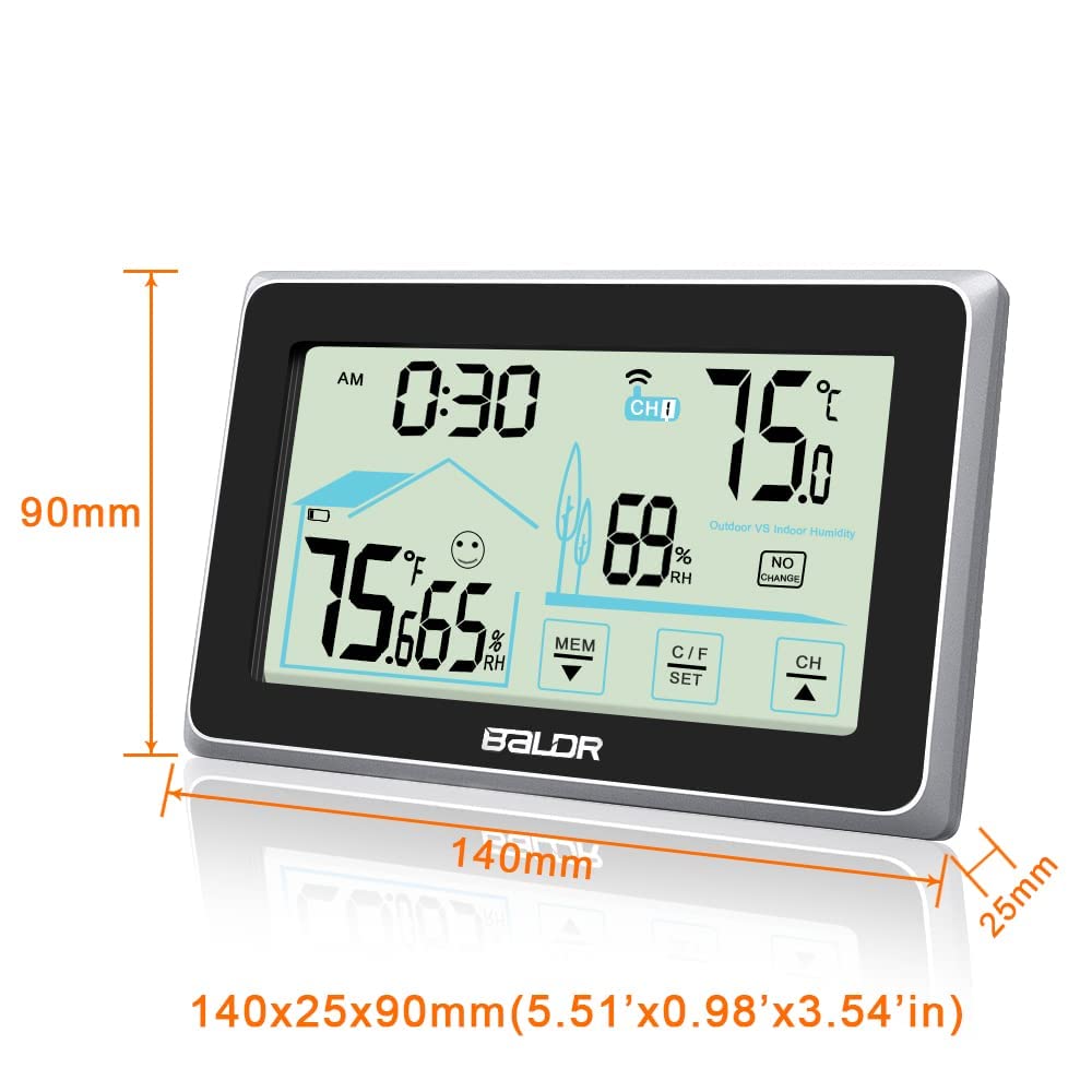 Wireless Indoor Outdoor Weather Station with Atomic Clock W4726
