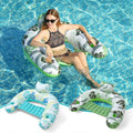 2 Pack Inflatable Pool Float Chair with Pump and Cup Holder L648528