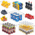 Clear Plastic Fridge Storage Bin with Lids, 9 PCS N655367