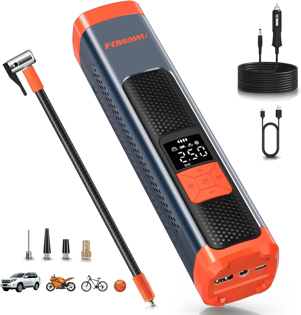 6000mAh 150PSI Tire Inflator Portable Air Compressor with LCD, Pack of 2 M381890