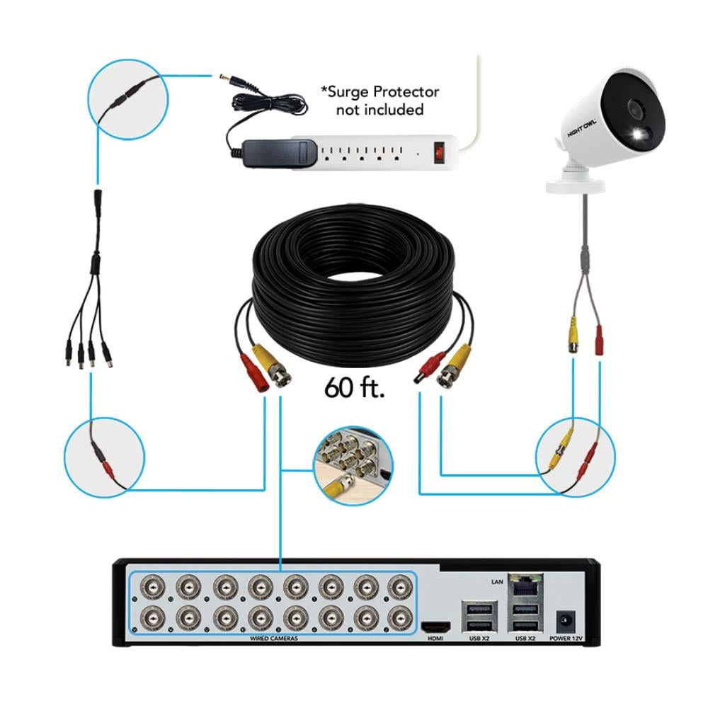 16 Channel Wired DVR with 14 Wired 1080p HD Spotlight Cameras and 1TB Hard Drive V48869