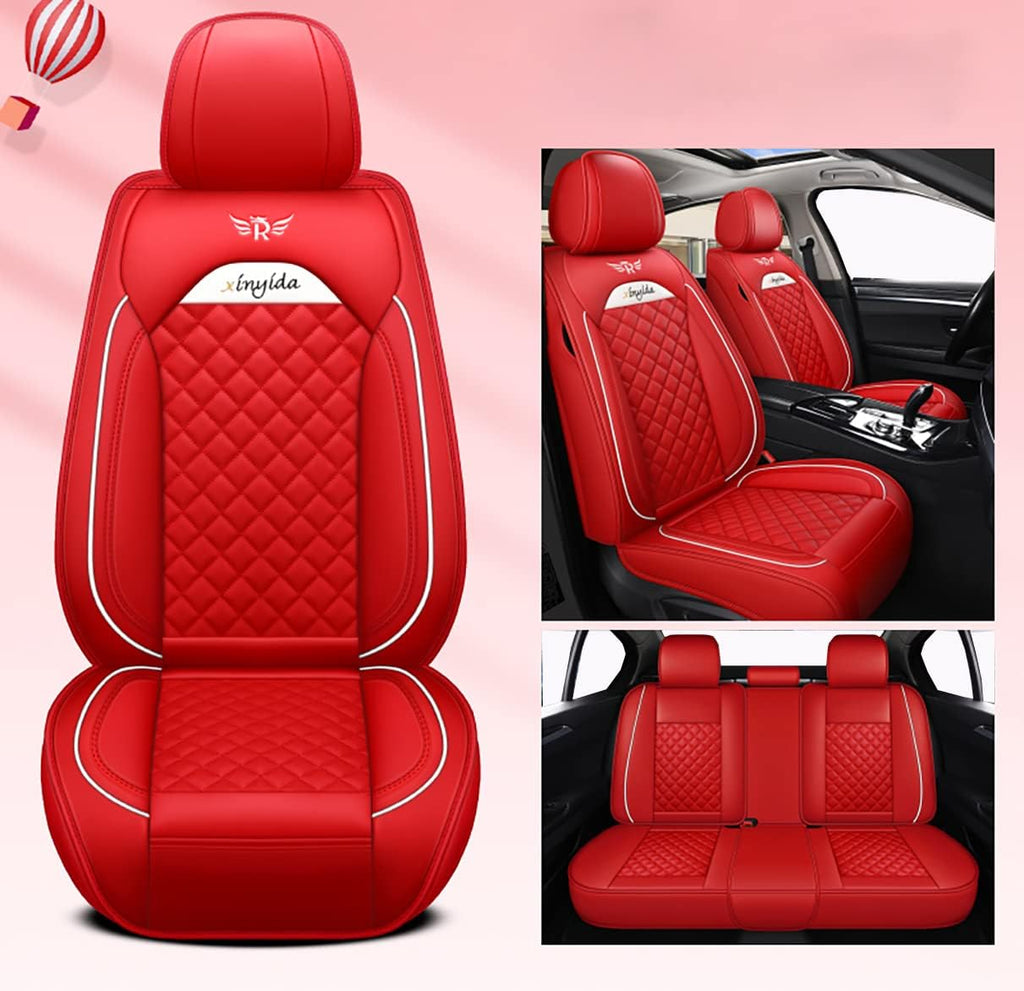 5pcs Faux Leather Car Seat Covers Full Set O9616