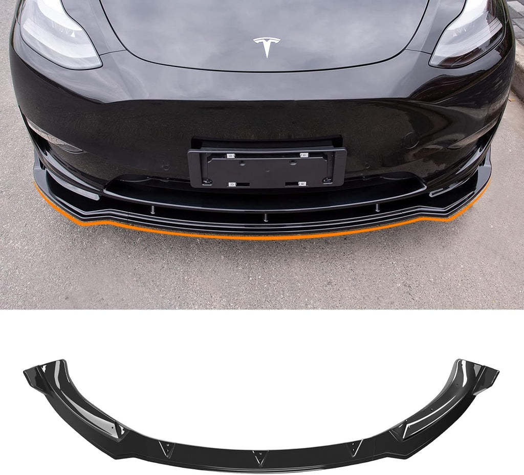 Matte Carbon Fiber Pattern Front Bumper Lip Kit F2460
