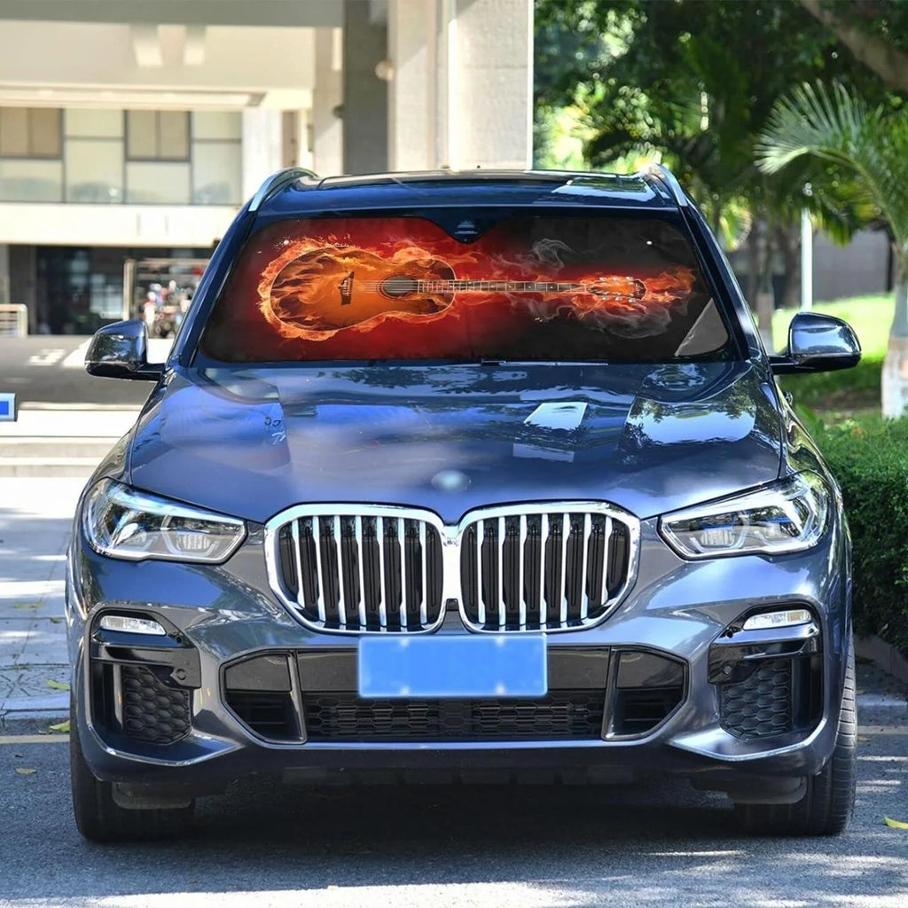 55x27.6in Foldable Car Windshield Sun Shade Q813249