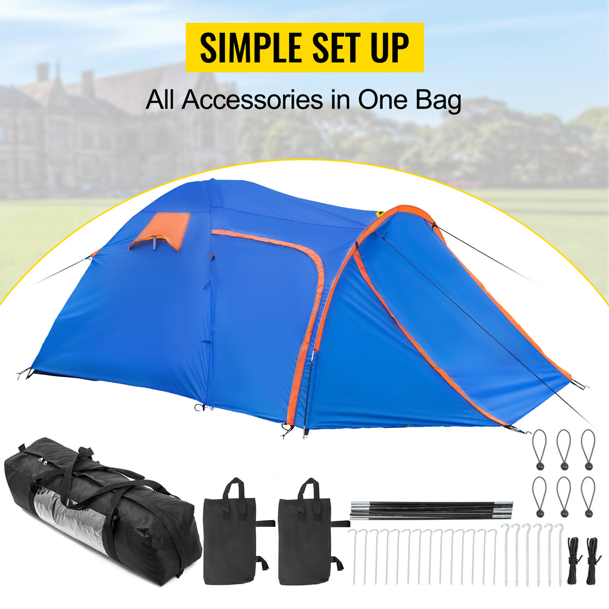 Waterproof Motorcycle Camping Tent with Motorcycle Port N536