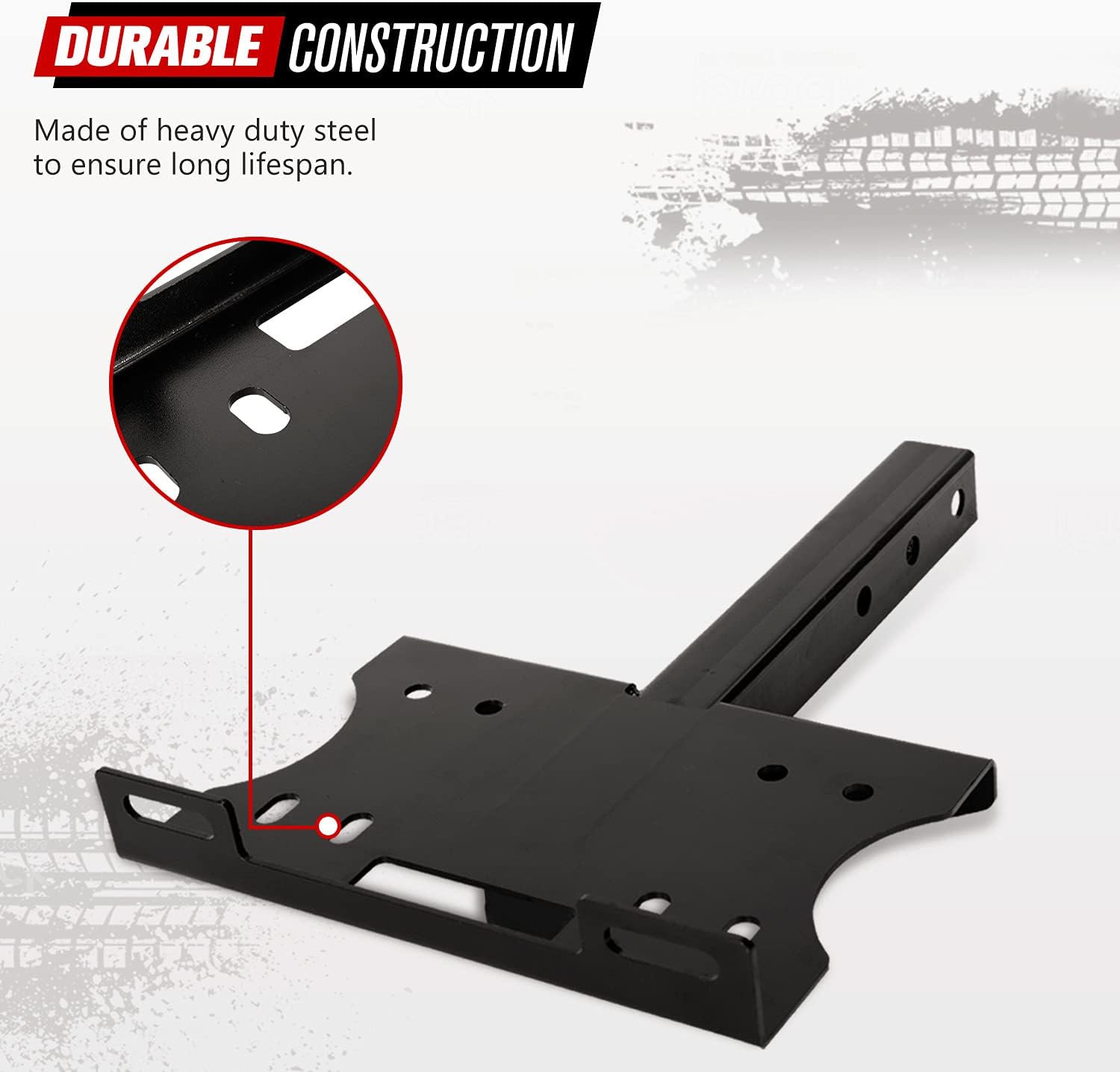 Winch Cradle Winch Mounting Plate Universal 2" Trailer Hitch Winch Mount Bracket Pack of 2 K593