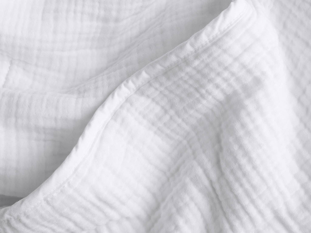Twin/Twin XL White Cotton Quilt D163
