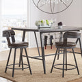 Brown Swivel Bar Stool, Set of 2 K479101