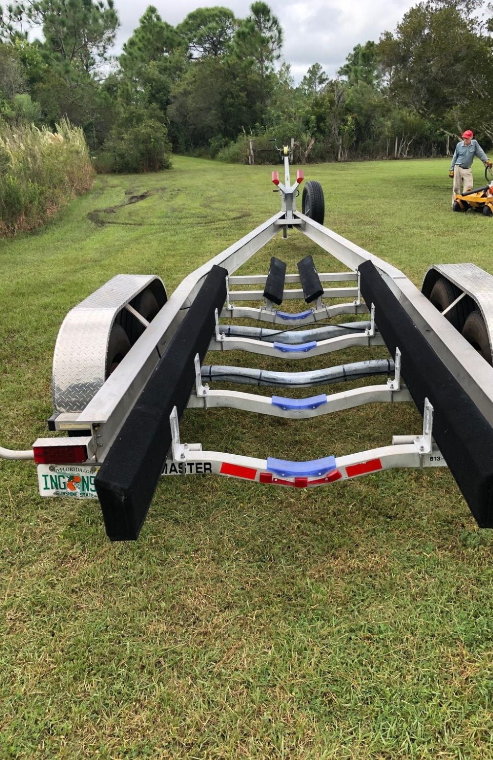 Boat Trailer Bunk Carpet, 2 Pieces, 12' x 12" Each, Burgundy X8920